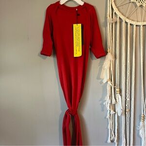 New Millie + Roo Newborn Red Tie Gown